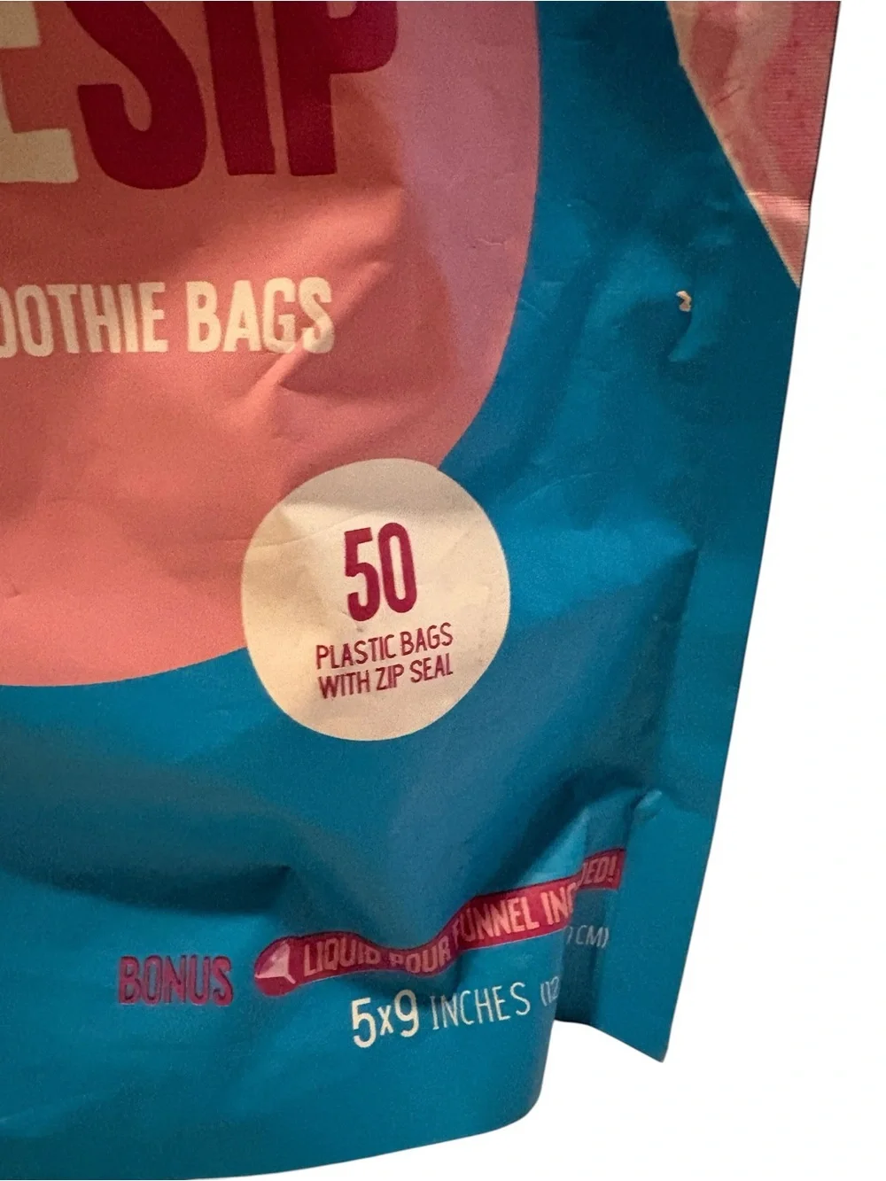 PureSip Frozen Smoothie Bags - Blue & Pink